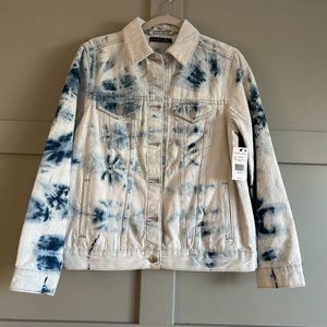 Black Tape Tie Dyed Denim Jacket